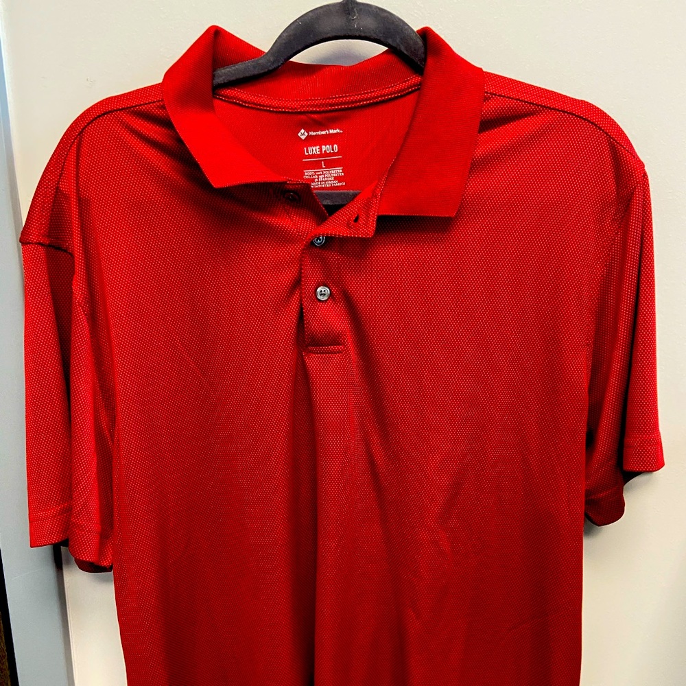 Members Mark Luxe Polo Large Red